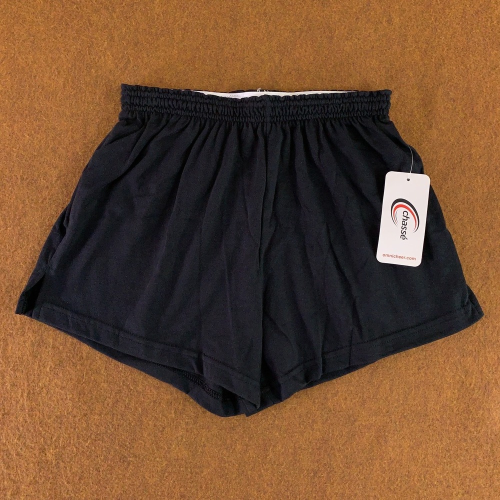 Chasse Womens Size Small Black Knit Cheerleading Practice Shorts NWT